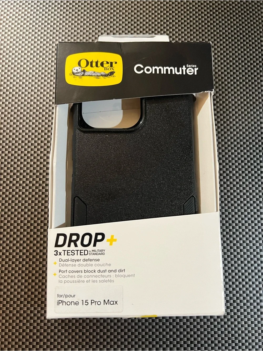 OtterBox Commuter Series iPhone 15 Pro Max Case - Black